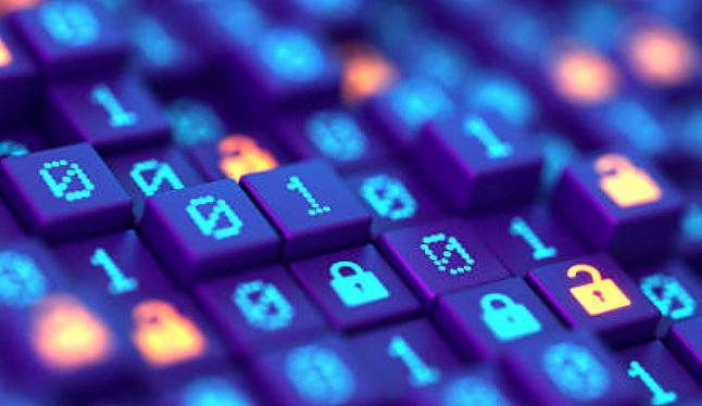 Encrypted data represented as illuminated keys